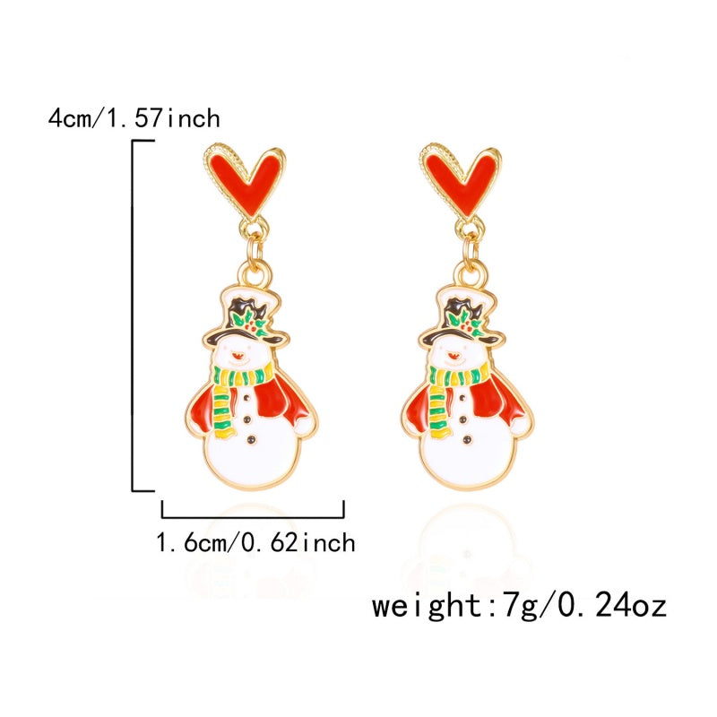 14K Gold-Plated 2025 Christmas Earrings