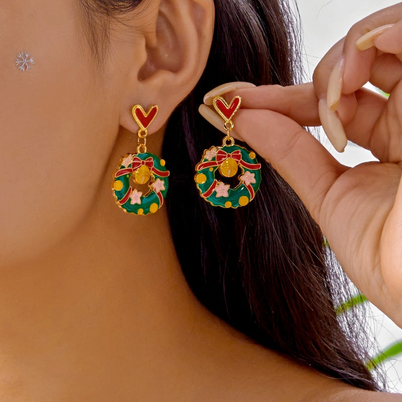 14K Gold-Plated 2025 Christmas Earrings
