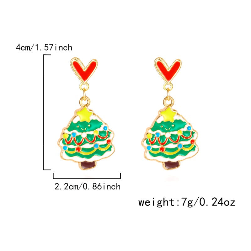 14K Gold-Plated 2025 Christmas Earrings