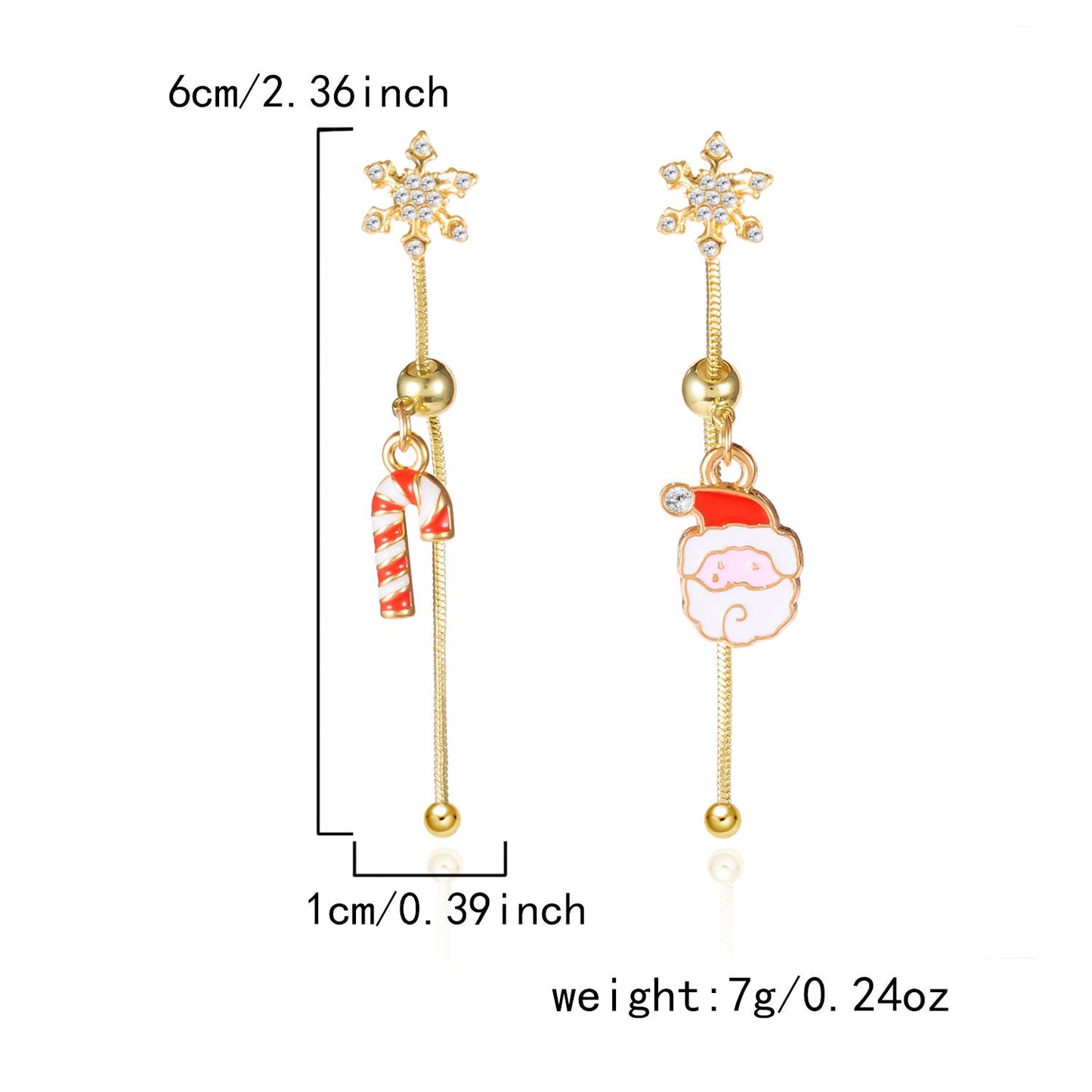 14K Gold-Plated 2025 Christmas Earrings