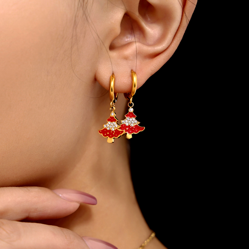 14K Gold-Plated 2025 Trendy Christmas Earrings