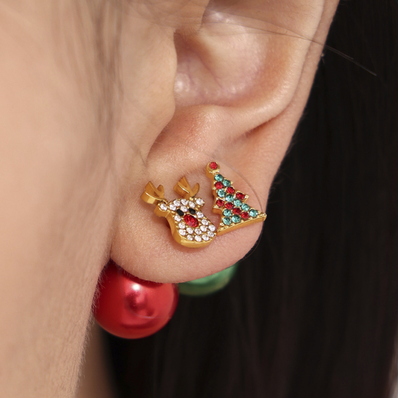 14K Gold-Plated 2025 Trendy Christmas Earrings