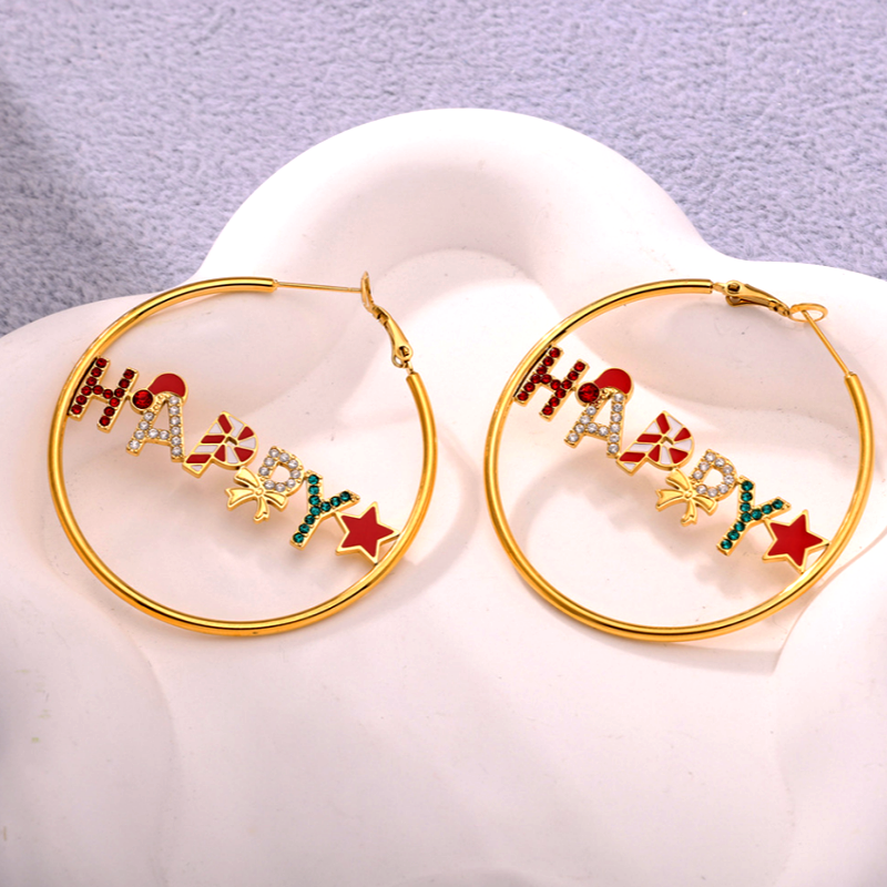14K Gold-Plated 2025 Trendy Christmas Earrings