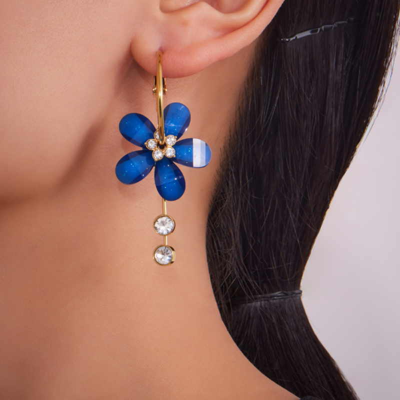 14K Gold-Plated Flower Earrings