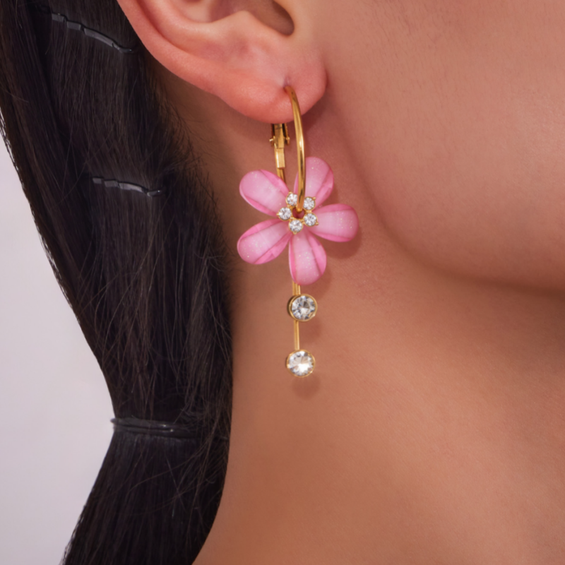 14K Gold-Plated Flower Earrings