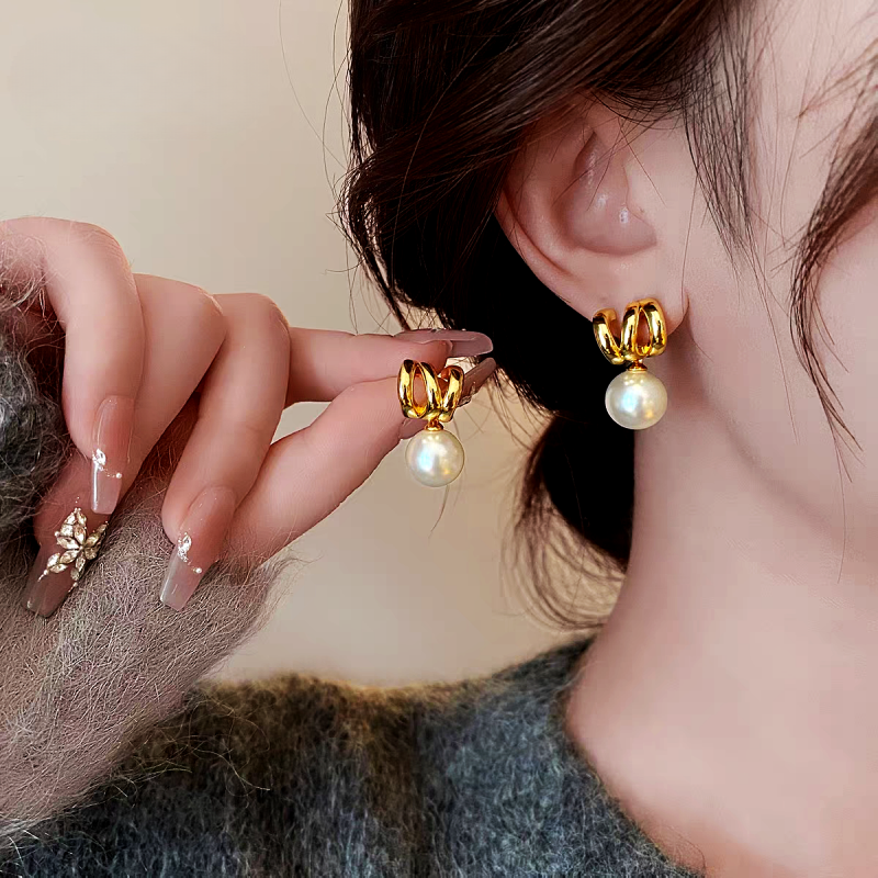 14K Gold-Plated Luxury Multi-layer Pearl Earrings