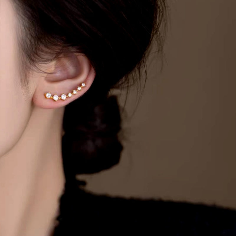 14K Gold-Plated Luxury Zircon Diamond Crawler