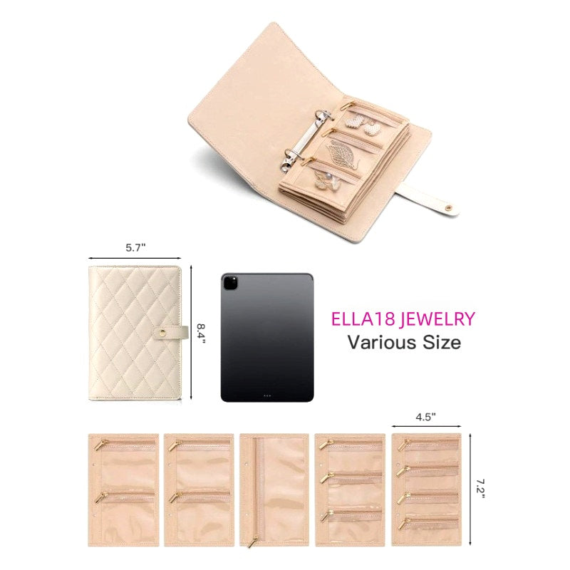 Large Capacity Jewelry Storage Clutch Bag & Travel Organizers