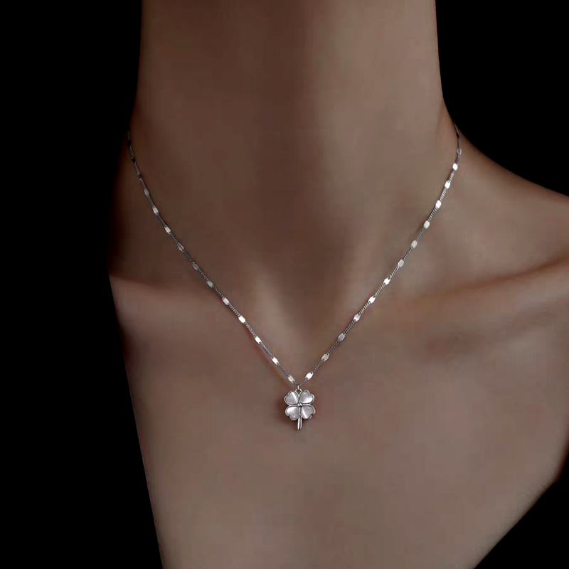 Sterling Silver Cat's Eye Stone Flower Necklace