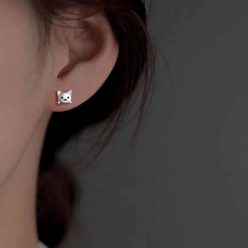 Sterling Silver Little Kitty Earrings
