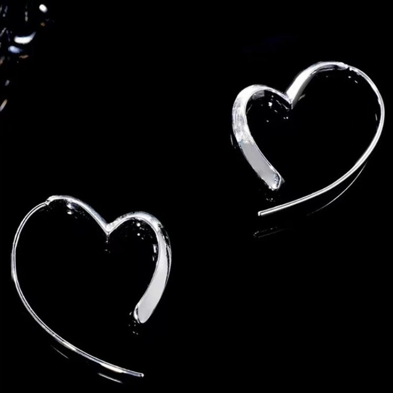 Heart Design Threader Earrings