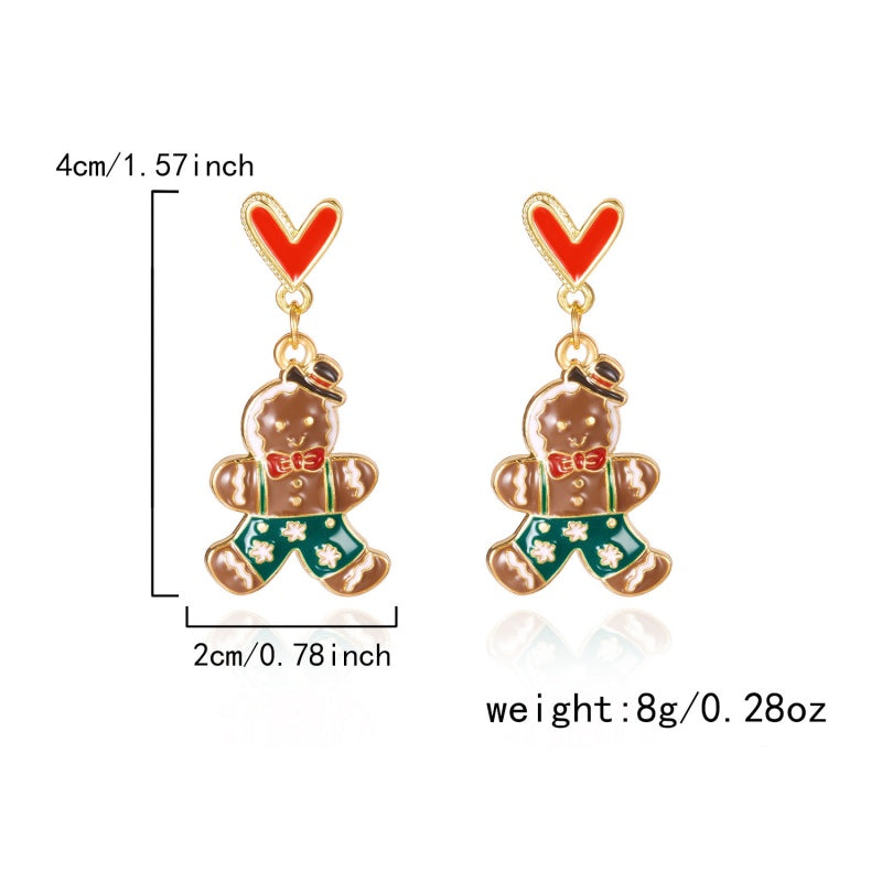 14K Gold-Plated 2025 Christmas Earrings