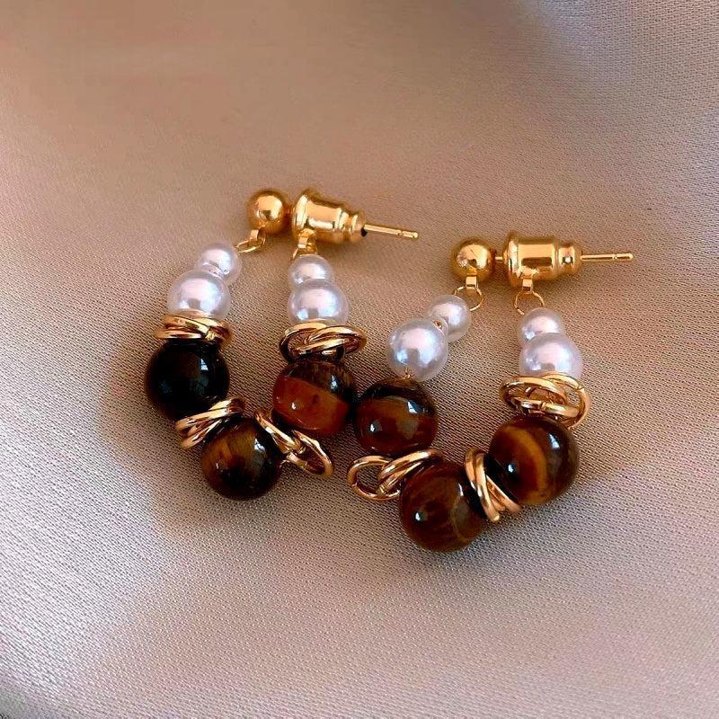 14K Gold-Plated Bead Tassel Earrings